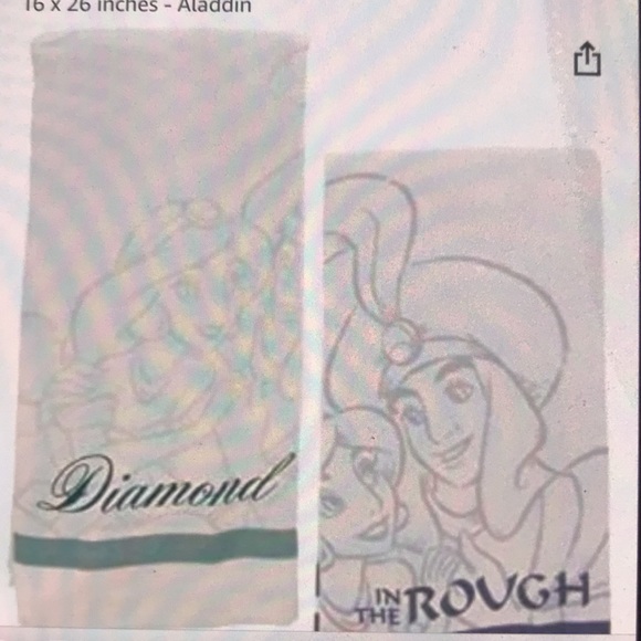 Disney JASMINE & ALADDIN insulated oven mitts & kitchen towels NEW - Picture 7 of 12